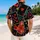 Red Black Playing Cards And Tropical Foliage For Beach Holidays, Men's Resort Style Hawaiian Shirt - 2