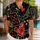 Red Black Playing Cards And Tropical Foliage For Beach Holidays, Men's Resort Style Hawaiian Shirt - 1