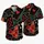 Red Black Playing Cards And Tropical Foliage For Beach Holidays, Men's Resort Style Hawaiian Shirt - 5