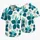 Teal Tropical Flower Motifs for Sunny Island Getaways and Relaxed Coastal Weekends Hawaiian Shirt - 5