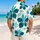 Teal Tropical Flower Motifs for Sunny Island Getaways and Relaxed Coastal Weekends Hawaiian Shirt - 2