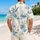 Blue Watercolor Tropical Wetland Herons For Beach Vacations And Island Getaways Hawaiian Shirt - 2