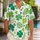 Emerald Four Leaf Clover Tropical Style for Beach Holidays and St Patrick's Day Men Hawaiian Shirt - 1
