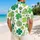Emerald Four Leaf Clover Tropical Style for Beach Holidays and St Patrick's Day Men Hawaiian Shirt - 2