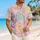 Pastel Teddy Bears With Tropical Blooms for Beach Holidays and Summer Lounging Getaways Hawaiian Shirt - 6