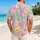 Pastel Teddy Bears With Tropical Blooms for Beach Holidays and Summer Lounging Getaways Hawaiian Shirt - 2
