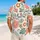 Coral Sunburst Flowers and Sage Leaves for Resort Getaways and Island Weekends for Him Hawaiian Shirt - 2
