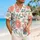 Coral Sunburst Flowers and Sage Leaves for Resort Getaways and Island Weekends for Him Hawaiian Shirt - 6