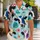 Colorful Cow Faces and Tropical Blossoms for Beach Holidays, Cruises, and Summer Parties Hawaiian Shirt - 1
