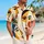 Abstract Cubist Faces Beach Vacation Style for Men Summer Resort Getaway Travel Looks Hawaiian Shirt - 6