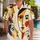 Abstract Cubist Faces Beach Vacation Style for Men Summer Resort Getaway Travel Looks Hawaiian Shirt - 1