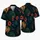 Midnight Panther Heads with Tropical Foliage for Beach Vacations and Resort Style Hawaiian Shirt - 5