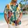 Retro Cubist Faces With Tropical Geometry For Beach Vacations And Summer Parties Hawaiian Shirt - 6