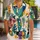 Retro Cubist Faces With Tropical Geometry For Beach Vacations And Summer Parties Hawaiian Shirt - 1