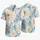 White Chrysanthemum Blooms With Apricot Centers For Beach Vacations And Men's Summer Style Hawaiian Shirt - 5