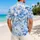Blue Peony Garden With Ocean Breeze For Resort Holidays And Summer Vacation Style Hawaiian Shirt - 2