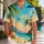 Tropical Beach Birds And Palm Cove For Sunny Vacation Days, Island Travel, And Men Hawaiian Shirt - 1