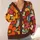 Retro Floral Blooms for Everyday Layering and Vacation Style for Plus Size Women All-over Print Knitted Cardigan - 4