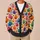 Colorful Jack-O'-Lantern Pumpkins for Cozy Autumn Gatherings, Vacation Days, and Women All-over Print Knitted Cardigan - 6