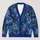 Blue Wildflower Meadow for Autumn Getaways and Date Nights, Women's Cozy Layering All-over Print Knitted Cardigan - 1