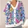 Colorful Botanical Flowers And Butterflies For Spring Vacation And Everyday Style For Women All-over Print Knitted Cardigan - 4