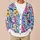 Colorful Botanical Flowers And Butterflies For Spring Vacation And Everyday Style For Women All-over Print Knitted Cardigan - 6