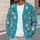 Blue Wildflower Bouquet Style for Spring Layering and Relaxed Everyday Outfits, Women All-over Print Knitted Cardigan - 5