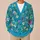 Blue Wildflower Bouquet Style for Spring Layering and Relaxed Everyday Outfits, Women All-over Print Knitted Cardigan - 6