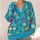 Blue Wildflower Bouquet Style for Spring Layering and Relaxed Everyday Outfits, Women All-over Print Knitted Cardigan - 4