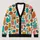 Colorful Geometric Doodle Motifs for Creative Casual Layering and Everyday Outings All-over Print Knitted Cardigan - 1