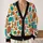 Colorful Geometric Doodle Motifs for Creative Casual Layering and Everyday Outings All-over Print Knitted Cardigan - 2