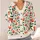 Coral Wildflower And Deep Green Leaf Motif For Casual Spring Layering And Everyday Wear All-over Print Knitted Cardigan - 4