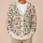 Coral Wildflower And Deep Green Leaf Motif For Casual Spring Layering And Everyday Wear All-over Print Knitted Cardigan - 6