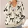 Black Ink Bow Motifs for Elegant Autumn Layering and Daily Vacation Style for Women All-over Print Knitted Cardigan - 4