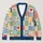 Colorful Heart Patchwork Motifs for Casual Layering, Spring Outings, And Date Days All-over Print Knitted Cardigan - 1