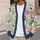 Colorful Heart Patchwork Motifs for Casual Layering, Spring Outings, And Date Days All-over Print Knitted Cardigan - 5