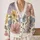 Abstract Floral Blooms in Soft Pastels for Casual Autumn Outings and Vacation Style All-over Print Knitted Cardigan - 2