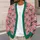Red Flower Green Leaf Botanical Style For Autumn Vacation And Everyday Layering For Women All-over Print Knitted Cardigan - 5
