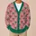 Red Flower Green Leaf Botanical Style For Autumn Vacation And Everyday Layering For Women All-over Print Knitted Cardigan - 6