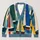 Abstract Sailboat Shapes for Coastal Vacation Layering, Casual Autumn Style for Women All-over Print Knitted Cardigan - 1