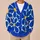 Blue Yellow Abstract Floral Motifs For Vacation Layering And Everyday Style For Women All-over Print Knitted Cardigan - 6