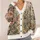 Pink Green Meadow Blooms for Autumn Layering, Vacation Days, and Elegant Date Style All-over Print Knitted Cardigan - 4
