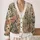 Pink Green Meadow Blooms for Autumn Layering, Vacation Days, and Elegant Date Style All-over Print Knitted Cardigan - 2