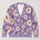 Lavender Daisy Blooms for Casual Layering, Weekend Getaways, and Date Days for Women All-over Print Knitted Cardigan - 1
