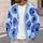 Blueberry Circle And Star Motif For Casual Autumn Layering, Women’s Everyday Style All-over Print Knitted Cardigan - 5