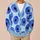 Blueberry Circle And Star Motif For Casual Autumn Layering, Women’s Everyday Style All-over Print Knitted Cardigan - 6