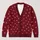 Blush Hearts on Wine Red for Romantic Weekends and Everyday Women's Layering Style All-over Print Knitted Cardigan - 1