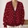 Blush Hearts on Wine Red for Romantic Weekends and Everyday Women's Layering Style All-over Print Knitted Cardigan - 2