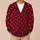 Blush Hearts on Wine Red for Romantic Weekends and Everyday Women's Layering Style All-over Print Knitted Cardigan - 6
