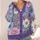 Lavender Blue Floral Blooms For Elegant Vacation Layering And Relaxed Everyday Style All-over Print Knitted Cardigan - 4